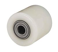 Rueda transpaleta rodillo nylon | Rueda de carga | Rodillo para transpaleta | Rodamientos de bolas | Diámetro 82 mm ancho 60 mm | Capacidad de carga: 650 Kg | Blanco (60 mm)