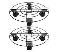 Ruedas de soporte para macetas, elegante y ligera, 2 macetas resistentes, carrito de rodillos en maceta redonda, base de rueda para plantas, higuera, cactus, suculentas, versátil y ergonómico