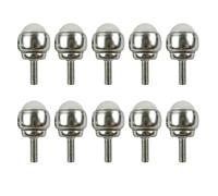 Ruedas Giratorias de Bolas, 10Pcs Ruedas de Vástago de Ojo de Buey de Acero Al Carbono Rosca M5, Mini Industrial Rueda Universal de Bolas para Muebles, Cintas Transportadoras (#2 Bola de Nylon)