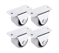 Ruedas giratorias de goma, de Castors, doble rueda, con placa metálica, para muebles, electrodomésticos y equipos pequeños, 30 mm