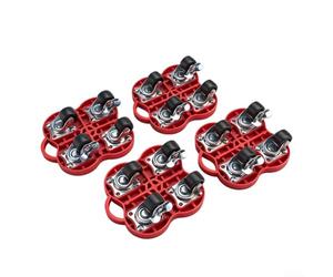 Ruedas móviles para muebles resistentes, juego de polea rodante silenciosa de carga de 500 kg, ruedas giratorias de 360 grados para sofá, cama, gabinete, protectores de suelo que no dejan marcas (C)