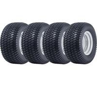 Ruedas para cortacéspedes 20x10.00-10, 4 capas, diseño para césped, clasificación P332, aptas para uso en carretera, con llanta de 100 mm de diámetro de círculo de perforación (juego de 4)