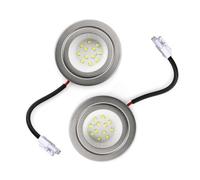 ruehalf 2 Piezas 12V DC 220V 1,5 W Extractor Ventilador Bombilla 55mm Agujero de Corte Campana extractora luz LED Mini luz de ventilación (Color : 220V AC White, Size : No)