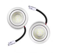 ruehalf 2 Piezas 12V DC 220V 1,5 W Extractor Ventilador Bombilla 55mm Agujero de Corte Campana extractora luz LED Mini luz de ventilación (Color : 12V DC Warm White, Size : No)