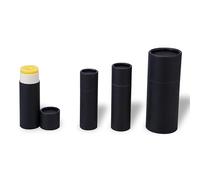 RUEHALF 50 tubos de cartón for cosméticos, de papel kraft, con efecto push-up, cilíndricos.(Black,1.2oz 35g)