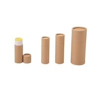 RUEHALF 50 tubos de cartón for cosméticos, de papel kraft, con efecto push-up, cilíndricos.(Brown,1.2oz 35g)