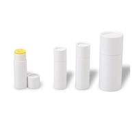 RUEHALF 50 tubos de cartón for cosméticos, de papel kraft, con efecto push-up, cilíndricos.(White,2.5oz 75g)