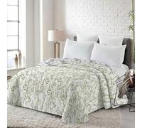 Rufino Díaz Colcha Bouti Termosellada Estampada Reversible Eva (Verde - 105 cm) - para una sensación acogedora y de Confort - Tejido Suave, Agradable y Resistente