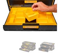 Rugged tools Contenedores de almacenamiento compatibles con cajas de herramientas Dewalt Toughsystem 2.0, 2 y 3 cajones (amarillo)