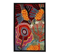 RugVista Twins Alfombra, 140 x 200 cm, Multi/Oscuro Rojo