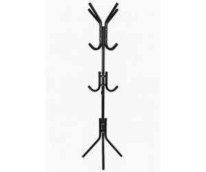 Ruhhy, Perchero Metálico de Pie Color Negro, blanco con 12 Ganchos, Diseño Moderno, Estable y Resistente para Entrada, Dormitorio, Oficina o Recibidor - Fácil Montaje sin Herramientas - Estructura de