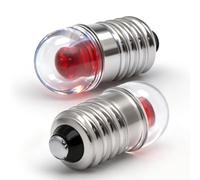 Ruiandsion Bombilla E10 LED 3-24V roja 2ud sistemas alarma aviso | Luz de advertencia roja para alarmas, paneles y equipos de seguridad