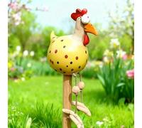 Ruiaqer Decoración del jardín de la Estatua del Gallinas,Divertidas estatuas Decorativas de gallina para jardín,Gallinas Decorativas Jardín,decoración Semana Santa,Jar dín,Patio Trasero,Poste