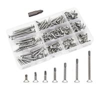 Ruidee 177 tornillos autorroscantes M4.8 de acero inoxidable, tornillos autorroscantes, tornillos autorroscantes con broca (ZWLS/M4.8)