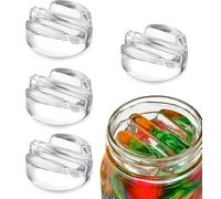Ruikcoll Pesos de Fermentación, Pesos de Vidrio, Pesos de Vidrio para Fermentación,pepinos, Peso del Frasco de Enlatado, 4 Piezas, Ø 7 Cm, para Fermentación con Abertura Amplia, Frascos de Enlatado
