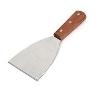 Ruilogod 3 "de ancho de acero inoxidable superficie mango de madera yeso masilla llana raspador
