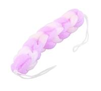 Ruilogod Home Bathroom - Puf de ducha con doble correa para el hombro, color morado y blanco (id: bca bc9 52c 5b3 898