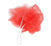 Ruilogod Pelota de baño de espuma de malla de burbujas para baño, puf de ducha, color rojo, 2 unidades