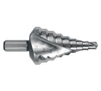 RUKO Broca escalonada HSS 101090 — sistema métrico, agujeros directos ø 6,5–40,0 mm (11 pasos)