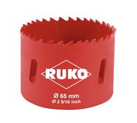 RUKO 106065 - Corona perforadora HSS bimetal, dentado variable (65 mm)