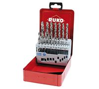 RUKO 214214 - Juego de 19 brocas HSS rectificadas en caja metálica