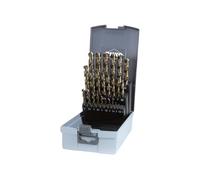 Ruko-215215RO-Juego de 25 brocas DIN 338 Tipo VA HSSE-Co 5 en estuche de plástico