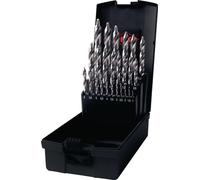 RUKO 259215RO: Juego de brocas helicoidales HSS-G, 25 piezas, según la norma DIN 338. Vástago triangular. 1 juego