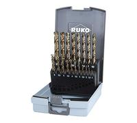 RUKO Juego de brocas helicoidales HSSE‑Co R215214RO – 5 unidades, DIN 338, acabado dorado
