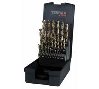 RUKO Juego de 25 brocas Terrax A215215 – DIN 338 tipo N HSS Co 5 Cobalto rectificadas