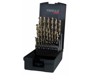 Ruko's Terrax A215215 - Juegos de 25 brocas DIN 338 tipo N HSS Co 5, Cobalto, rectificadas
