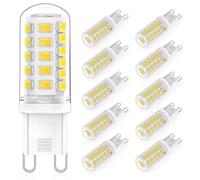 RuLEDne Bombillas LED G9 Blanco neutro 4000K,3 W equivalentes a una bombilla halógena de 50 W, fuente de luz LED G9, CA 230 V, mini bombilla incandescente, CRI 85+, 520 LM, 10 unidades.