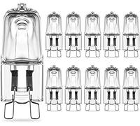 RuLEDne Lámparas halógenas G9 60W 2800K blanco cálido 750lm transparente Bombilla de cápsula lámpara halógena de 230V, lámpara halógena Con casquillo G9,ángulo de haz de 360°