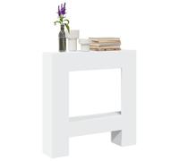 Runheo Borde de chimenea de madera blanco, 81 x 18 x 82 cm, superficie de almacenamiento para chimeneas LED, accesorios de chimenea, decoración de salón, seguridad y protección decorativa
