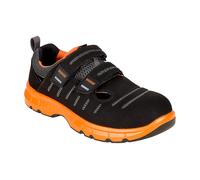 RUNNEX S1P-ESD-seguridaditsandalia con velcro FlexStar negro/naranja EUR 38