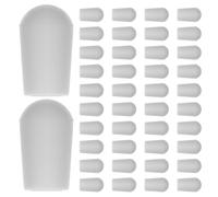 RUNROTOO 100 Piezas Unidades Tapas Protectoras para Puntas de Ganchos Fundas para Colgadores Cubre Extremos de Alambre de Fáciles de Instalar para Percheros y Estantes de Color Blanco