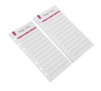 RUNROTOO 12 Hojas de Presupuesto A6 6 Agujeros, Inserciones para Planificador de Presupuesto, Papel Rojo para Organizador de Finanzas, Recambios para Agenda, Suministros de Oficina en