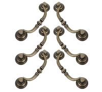 RUNROTOO 6 Piezas Tiradores Retro de 9,5cm en Aleación de Zinc para Cajones y Armarios en Interiores Modernos, Juego de Orificio Doble