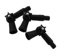 RUNROTOO Adaptador de Ángulo Ajustable para Poste Telescópico de Trapeador, Accesorio de 3 Piezas en Pp Negro para Limpieza en Áreas Altas Difícil Acceso