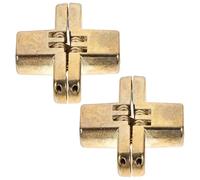 RUNROTOO Bisagras Ocultas Superficie Suave y Silenciosa 2 Unidades de Aleación de Zinc Cruz Oculta Invisible para Puertas de Mostrador y Pared de Fondo