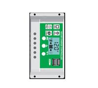 RUNROTOO Controlador Solar Regulador de Carga Solar 12v 30a Abs Blanco Pantalla Lcd, Doble Puerto USB E Identificación Automática de Batería para Panel Fotovoltaico y Batería de Litio Ion