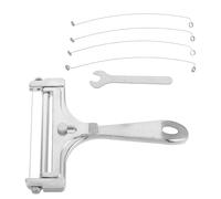 RUNROTOO Cortadora de y Llave Inglesa en Bloque de Acero Inoxidable con 4 Alambres Adicionales Herramienta Manual para Cortar y en Reuniones y Cocina Profesional