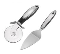 RUNROTOO Cortadores de Pizza Cómodos de Agarrar Juego de 2 de Acero Inoxidable Rueda y Pala, Multifuncionales y Fáciles de Limpiar para Utensilios de Cocina
