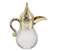 RUNROTOO Jarra de agua de vidrio árabe - Hervidor de jugo de vidrio para uso diario - Hervidor de agua fría para refrigerador - Tetera multiusos con jarra de para bebidas de cocina