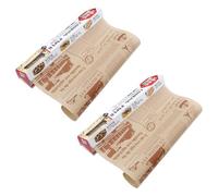 RUNROTOO Papel de Cocina para Hornear Absorbente de Aceite Marrón, 2 Rollos de Papel Vegetal para Horno, Distribución de Calor y Mantenimiento de Alimentos en Casa