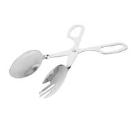 RUNROTOO Pinzas en Color Plata de Acero Inoxidable para Ensalada Mango Tipo Tijera, Utensilios para Servir Ensalada y Queso Ideales para Cocina y Comedor