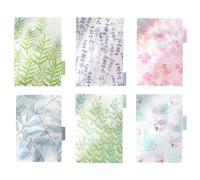 RUNROTOO Separadores Transparentes de Pp para Cuadernos 6 Agujeros, 6 Piezas, Diseño Colorido, Perfectos para Uso Diario y Oficina, Accesorios para Cuaderno