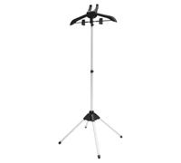 RUNROTOO Soporte Plegable y Ajustable Barra Telescópica para Plancha de Vapor de Aleación de Aluminio y Plástico, Colgador Portátil para Ropa Hogar