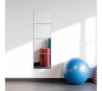 Ruomeng Azulejos de Espejo de Longitud Completa, 14 x 12 Pulgadas, 4 Unidades, Espejo de Gimnasio, Espejo de Pared sin Marco para tocador, Dormitorio, Sala de Estar