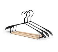 rUrEu Desarrollo de la Ropa de la Colgilla de la Percha Del Armario Del Armario Del Armario Pantalones de la Ropa de la Ropa Del Hogar Del Hogar Del Hogar Perchas de la Ropa/Black Top Hanger/5Pcs