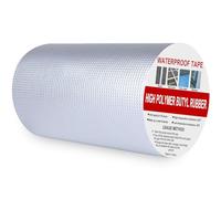 Rusoz Cinta de Butilo Impermeable 200mm x 5m, Sellador Fugas Agua, Cinta de Butilo para Reparación, Impermeable Sellador Adhesivo para Fugas en Techo, Espacio enAlféizar de Ventana, Tubería